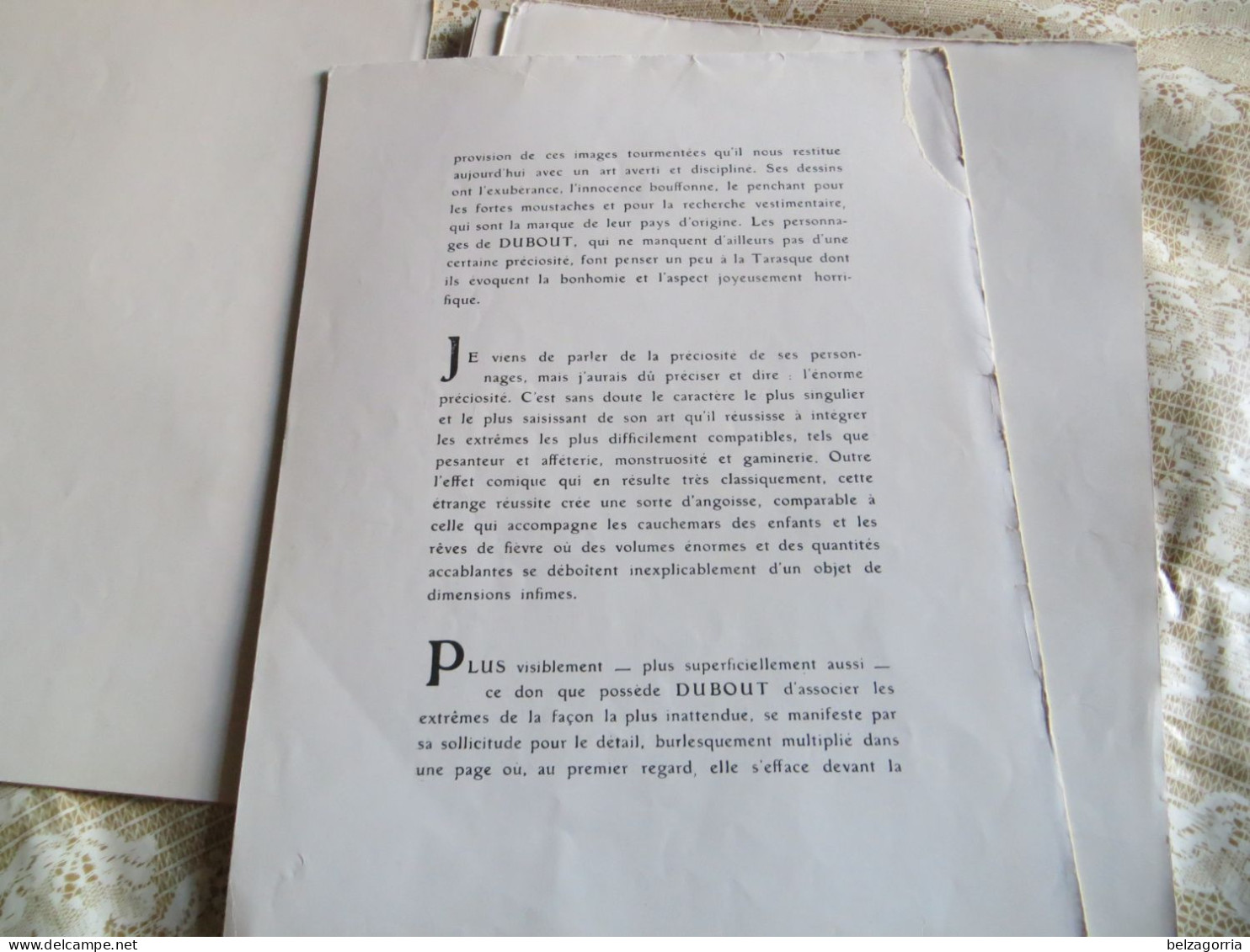 PORTOFOLIOS du DESSINATEUR DUBOUT Albert - PREFACE de MARCEL  AYME 1943 - TOUTES LES PLANCHES SCANNEES