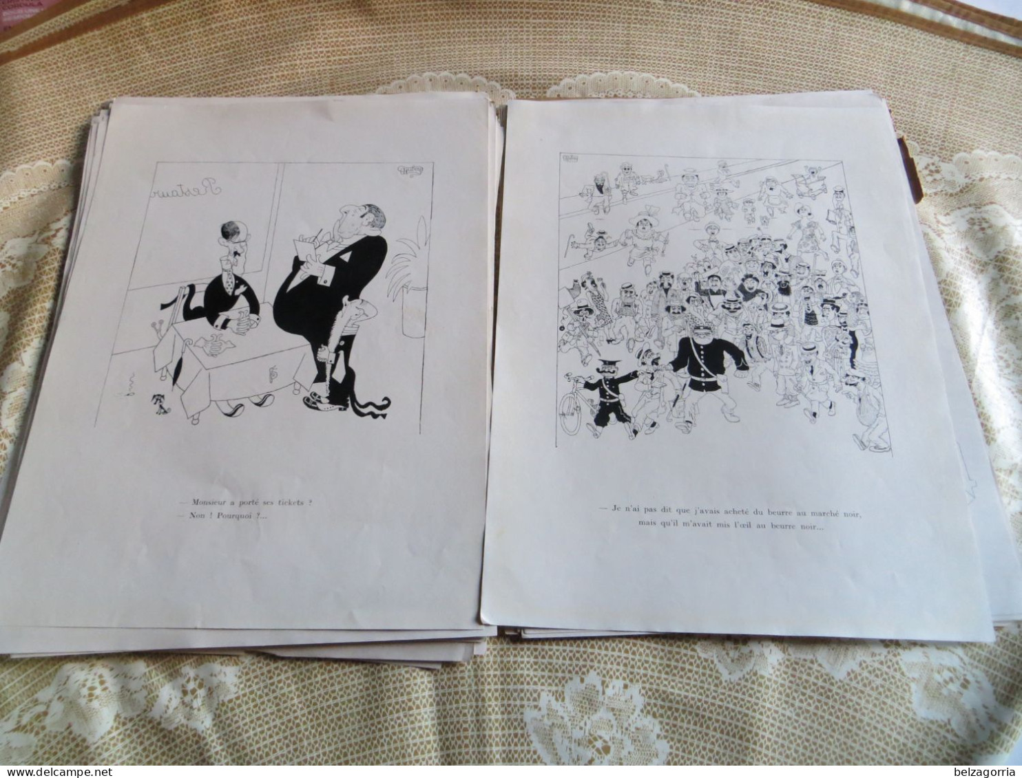 PORTOFOLIOS du DESSINATEUR DUBOUT Albert - PREFACE de MARCEL  AYME 1943 - TOUTES LES PLANCHES SCANNEES