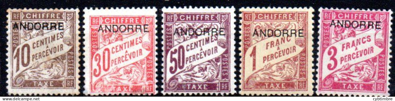 Andorre: Yvert Taxe 2-4-6-8* Charnières Fortes - Unused Stamps