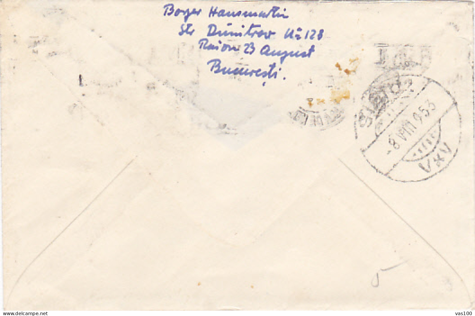 AGRICULTURE, STAMPS ON COVER, 1953, ROMANIA - Cartas & Documentos