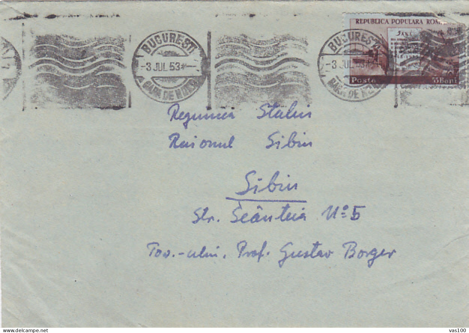 AGRICULTURE, STAMPS ON COVER, 1953, ROMANIA - Storia Postale