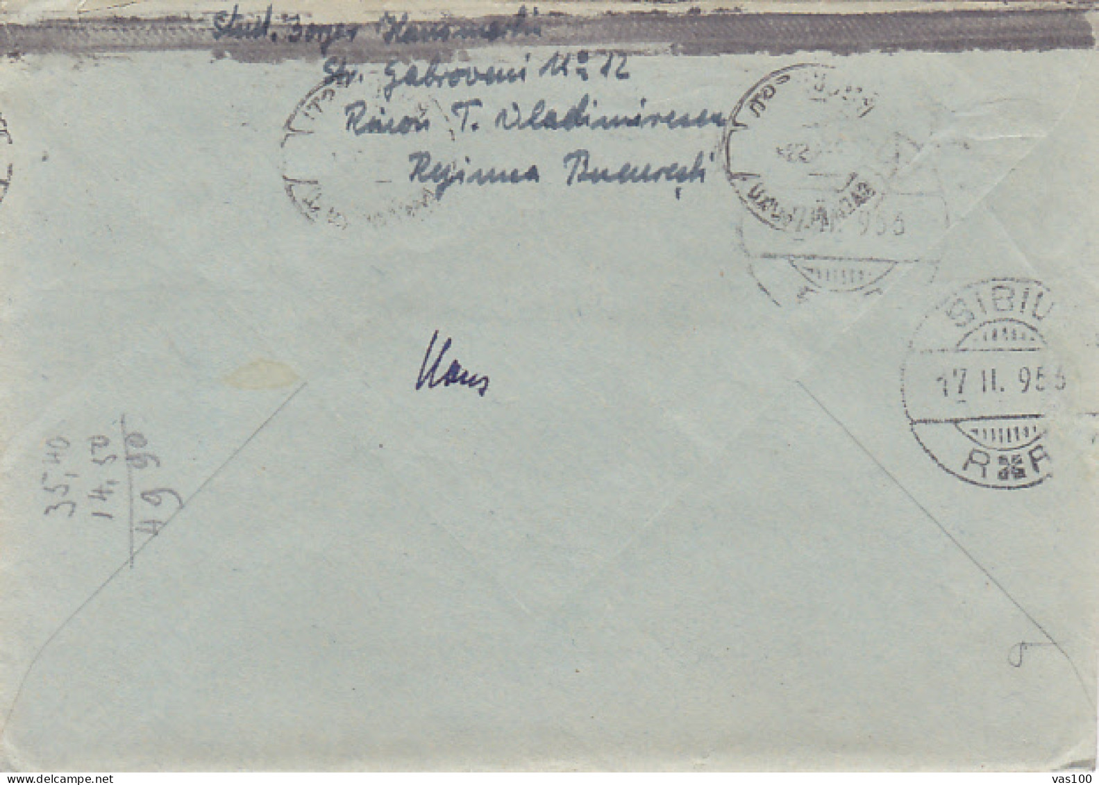 SOCCER, STAMPS ON COVER, 1953, ROMANIA - Brieven En Documenten