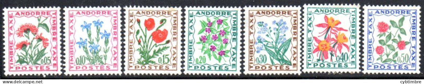 Andorre: Yvert Taxe 46/51* - Unused Stamps