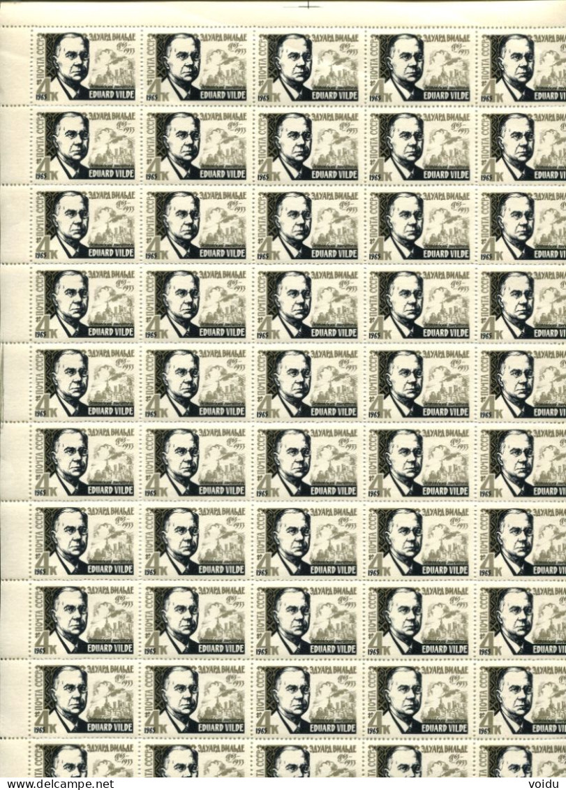 Russia 1965  Mi 3114 MNH ** Sheet - Full Sheets