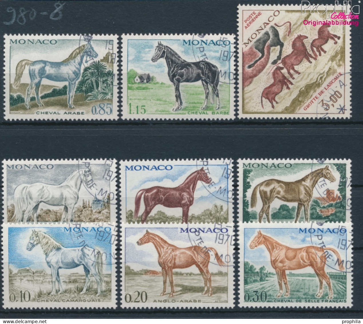 Monaco 980-988 (kompl.Ausg.) Gestempelt 1970 Pferde (10194116 - Oblitérés
