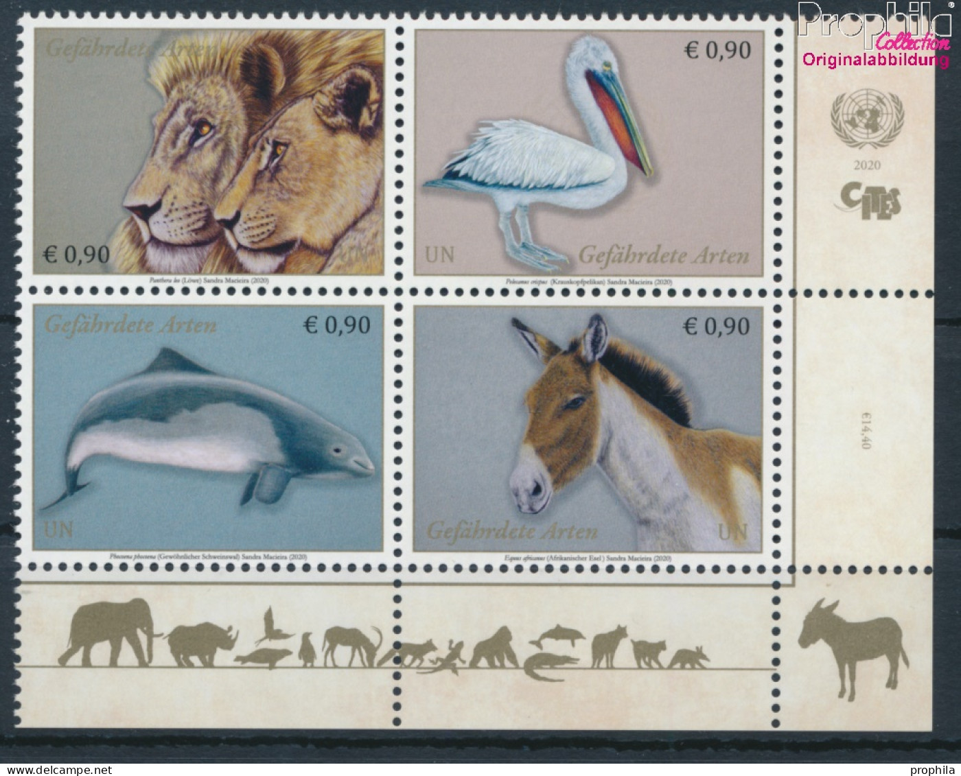 UNO - Wien 1078-1081 Viererblock (kompl.Ausg.) Postfrisch 2020 Gefährdete Arten (10193931 - Ongebruikt