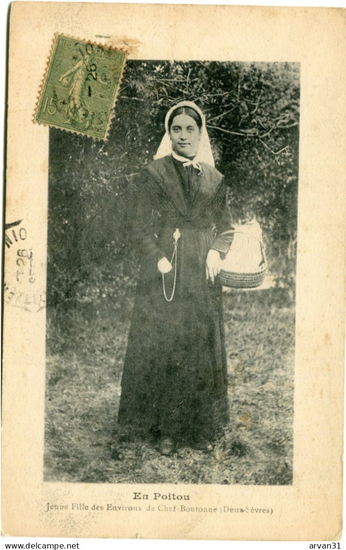 JEUNE FILLE Des ENVIRONS De CHEF BOUTONNE - - Chef Boutonne