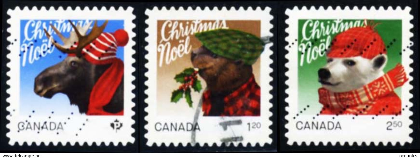 Canada (Scott No.2881-83 - Christmas 2015) (o) Set Of 3 - Gebruikt