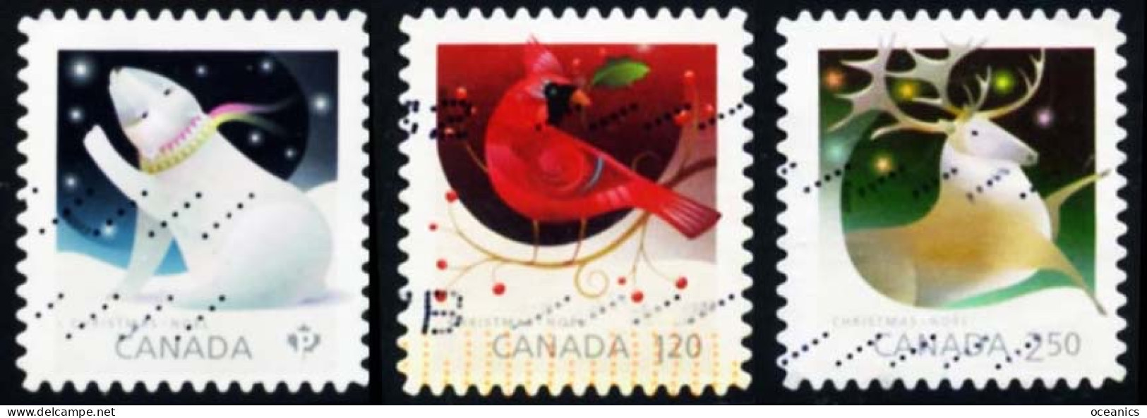 Canada (Scott No.3047-49 - Christmas 2017) (o) Set Of 3 - Used Stamps