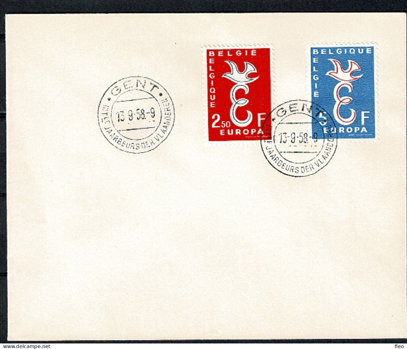 1958 1064/1065 FDC (Gent) : EUROPA - 1951-1960