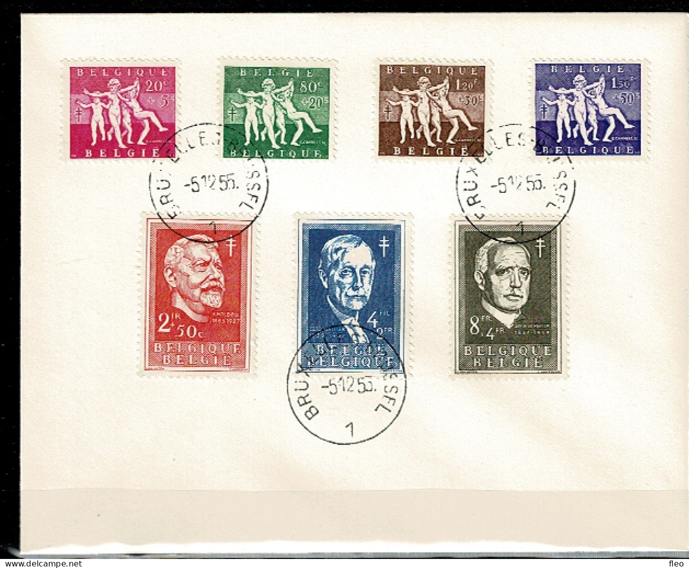 1955 979/985 FDC (Bruxs)  : Antiteringzegels - ....-1951