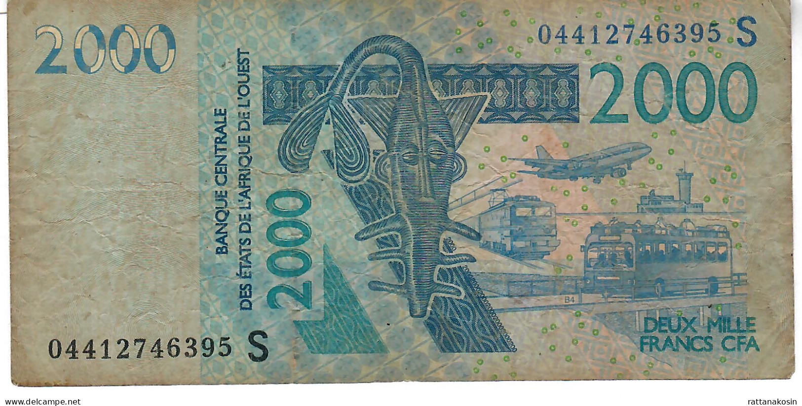 W.A.S. GUINEA BISSAU P916b 2000 FRANCS (20)04 2004 Signature 32 FINE NO P.h. - Stati Dell'Africa Occidentale