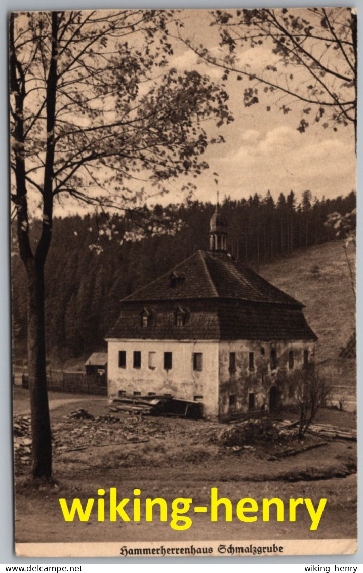 Jöhstadt Schmalzgrube - S/w Hammerherrenhaus - Ehem. Kinderheim Stadt Glauchau - Spendenkarte Heim Für Hitlerjugend - Jöhstadt