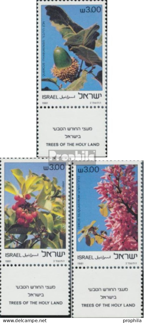 Israel 868-870 Mit Tab (kompl.Ausg.) Postfrisch 1981 Bäume Des Heiligen Landes - Unused Stamps (without Tabs)