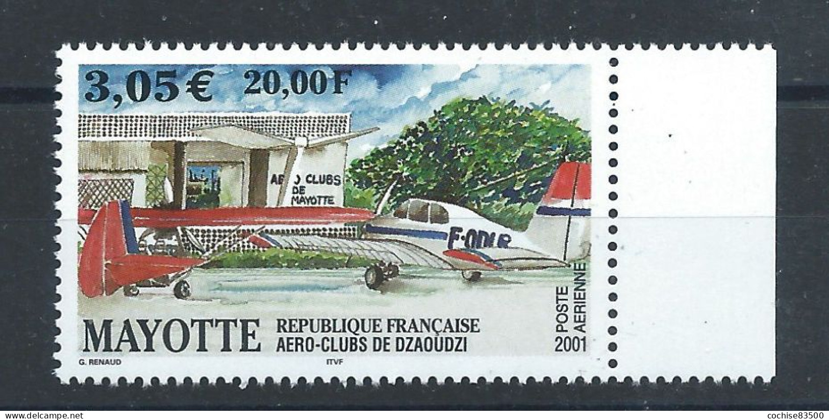 Mayotte PA N°5** (MNH) 2001 - Aéro-club De Dzaoudzi - Airmail