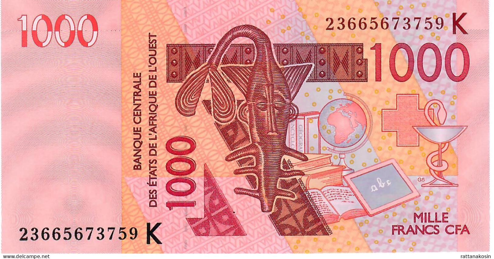 W.A.S. SENEGAL    P715Kw   1000 FRANCS (20)23  2023 Signature 46    UNC. - West-Afrikaanse Staten