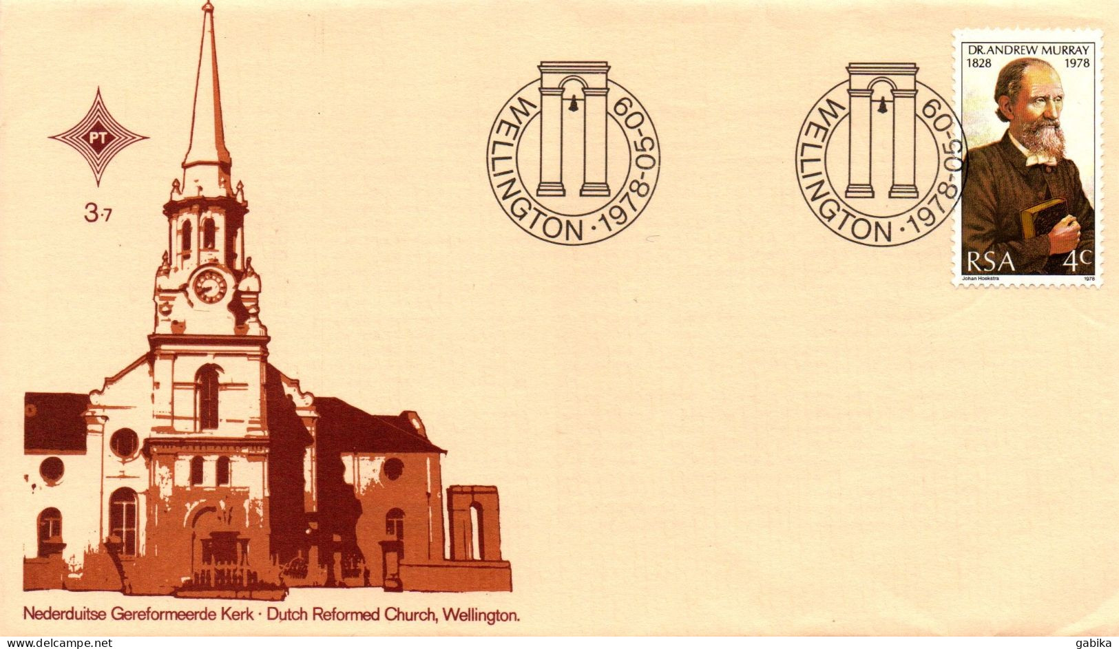 South Africa 1978, FDC, Murray, Church - Lettres & Documents