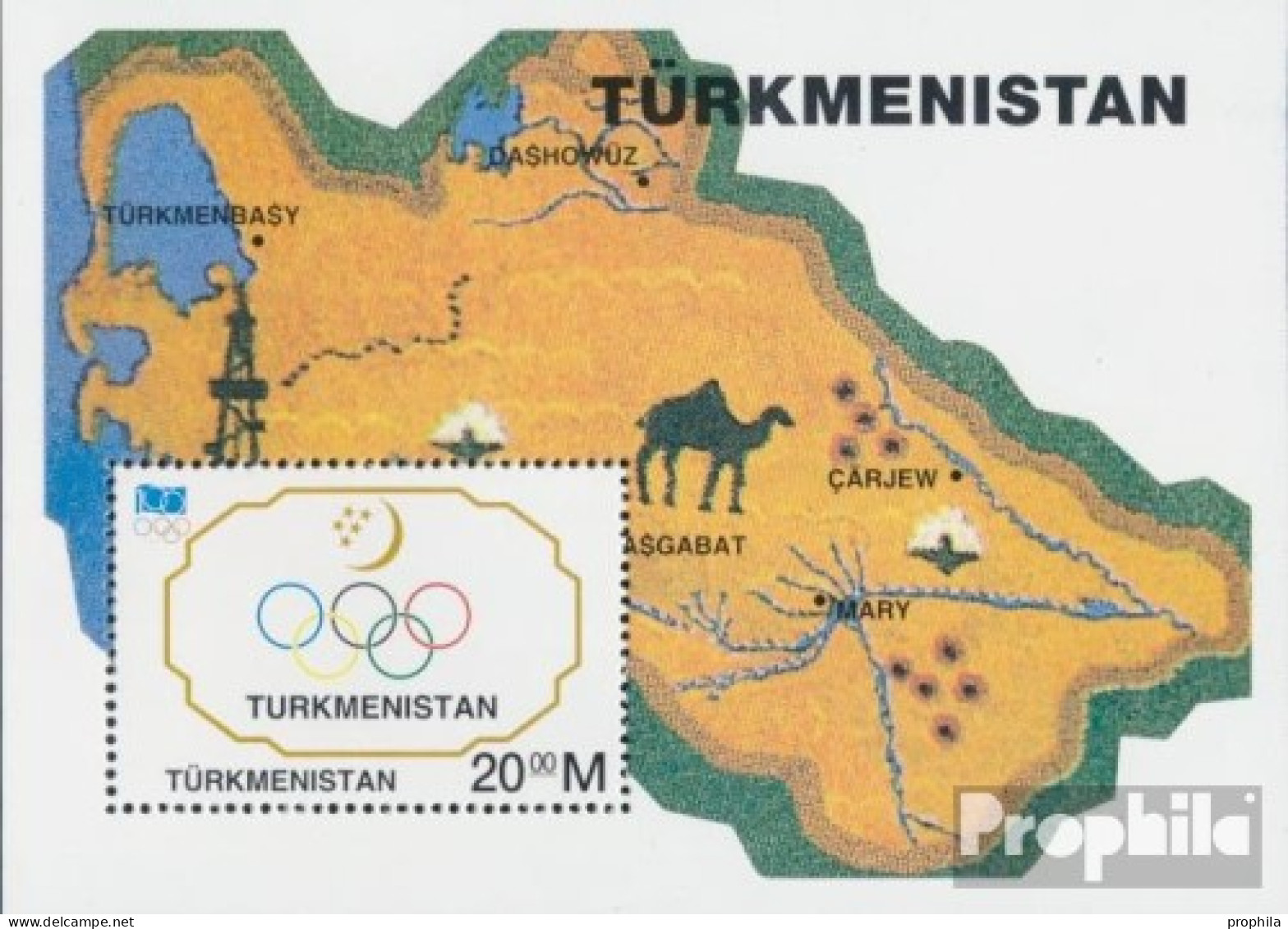 Turkmenistan Block5 (kompl.Ausg.) Postfrisch 1994 IOC - Turkmenistan