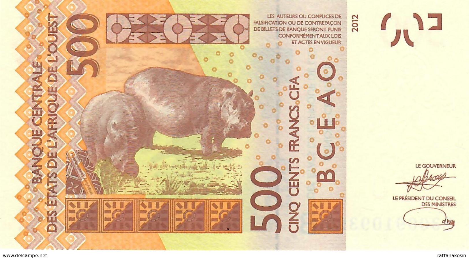 W.A.S. BENIN  P219Bl    500 FRANCS (20)23  2023 Signature 46    UNC. - Estados De Africa Occidental