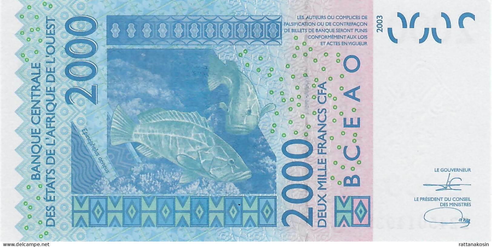 W.A.S. GUINEA BISSAU   P916Sv   2000 FRANCS (20)22  2022 Signature 45    UNC. - États D'Afrique De L'Ouest