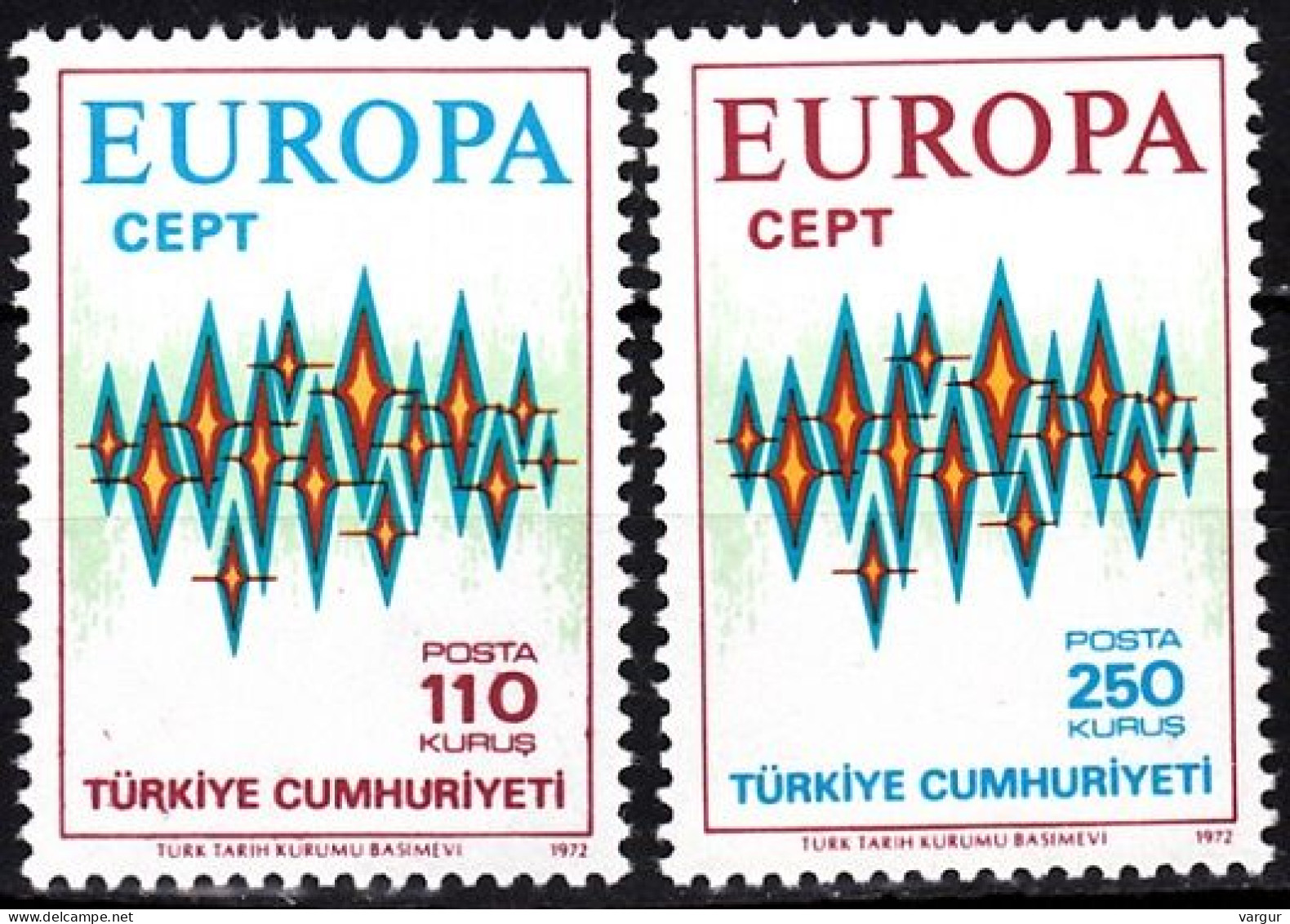 TURKEY 1972 EUROPA. Complete Set, MNH - 1972