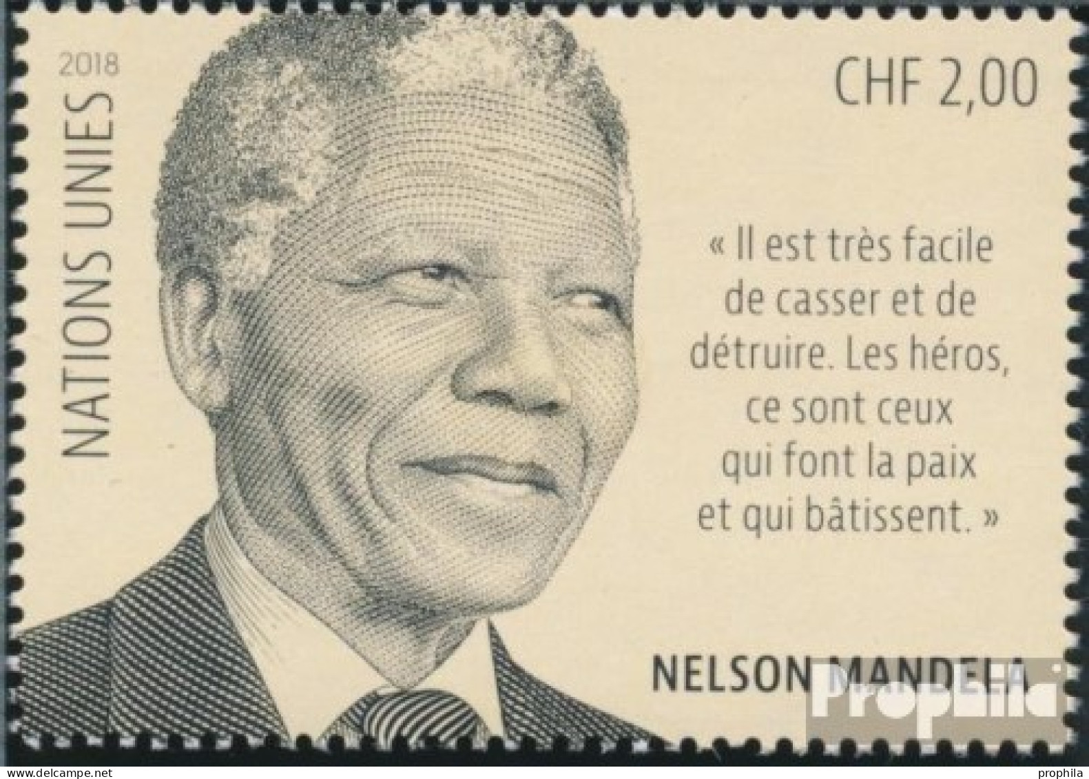 UNO - Genf 1044 (kompl.Ausg.) Postfrisch 2018 Nelson Mandela - Unused Stamps