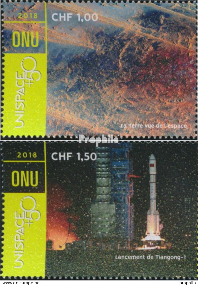 UNO - Genf 1041-1042 (kompl.Ausg.) Postfrisch 2018 Erforschung Des Weltraums - Ongebruikt