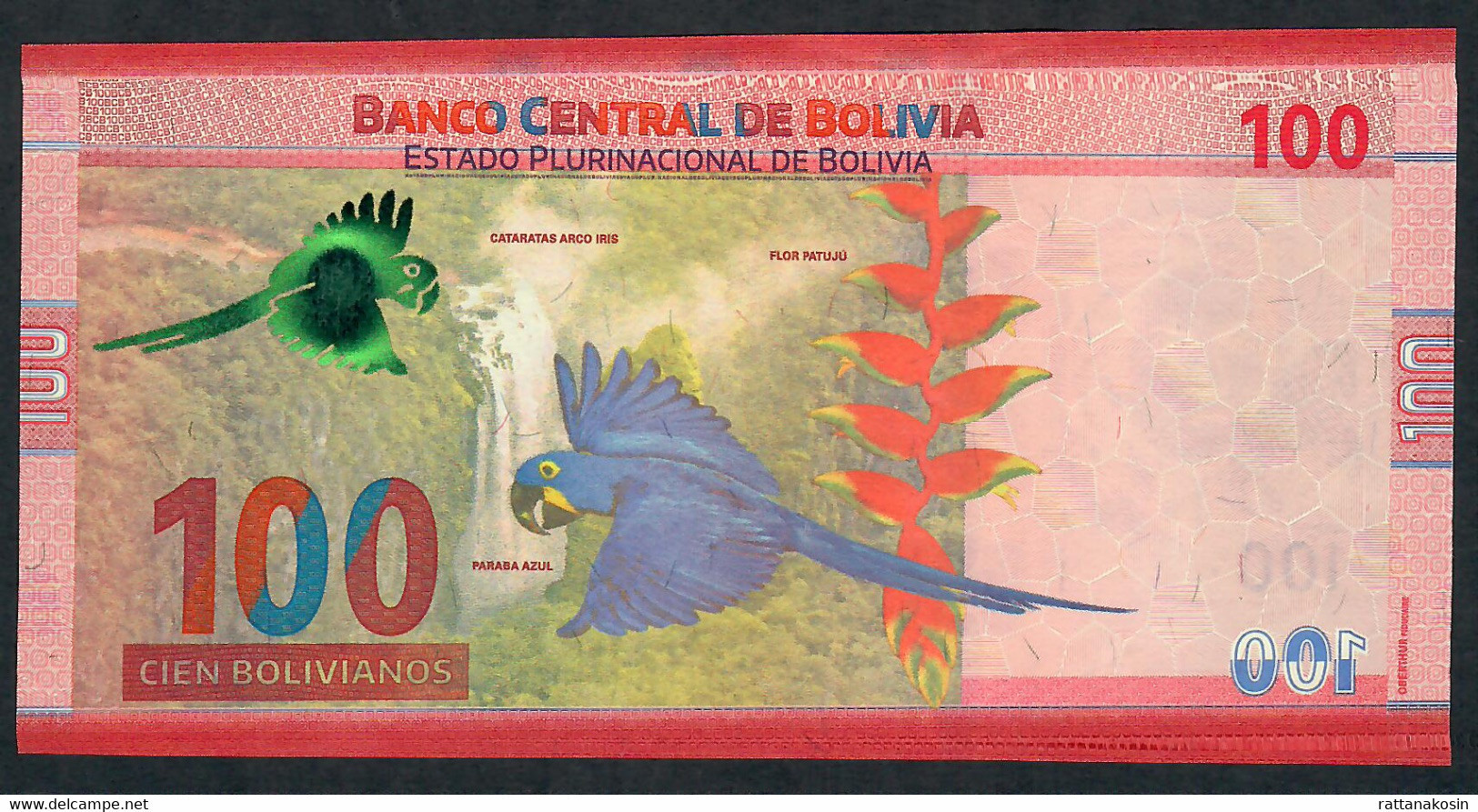 BOLIVIA NLP100 BOLIVIANOS 28.11.1986 Issued  2019 #0-----A  Signature 94      UNC. - Bolivien