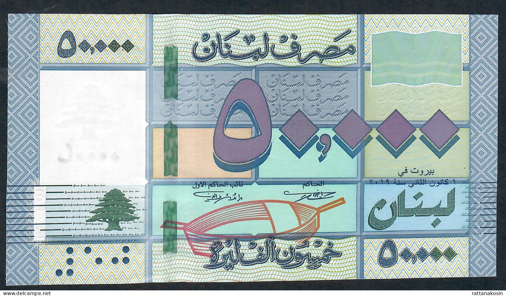 LEBANON  NLP ( B547 )  50000 Or 50.000 POUNDS  2019   #D12  Or #D/16   UNC. - Líbano