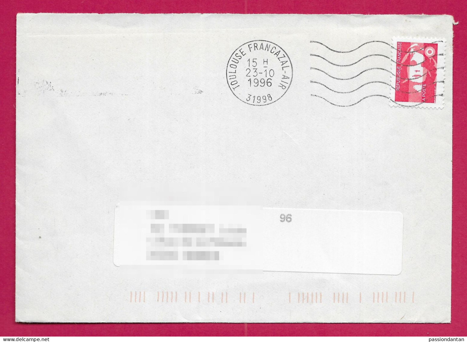 Enveloppe Datée Du 23 Octobre 1996 - Oblitération Toulouse Francazal Air En Haute Garonne - Military Airmail