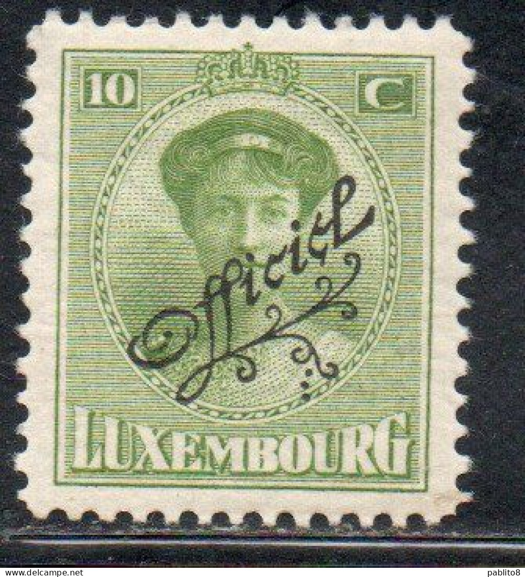 LUXEMBOURG LUSSEMBURGO 1922 1926 SURCHARGE OFFICIEL 10c MNH - Service