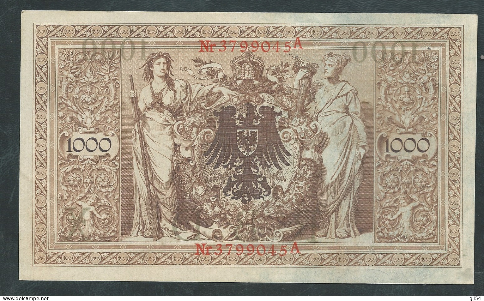 ALLEMAGNE - REICHSBANKNOTE - 1.000 MARK . 21-4-1910  Nr 3799045A  Laura 11915 - 1.000 Mark