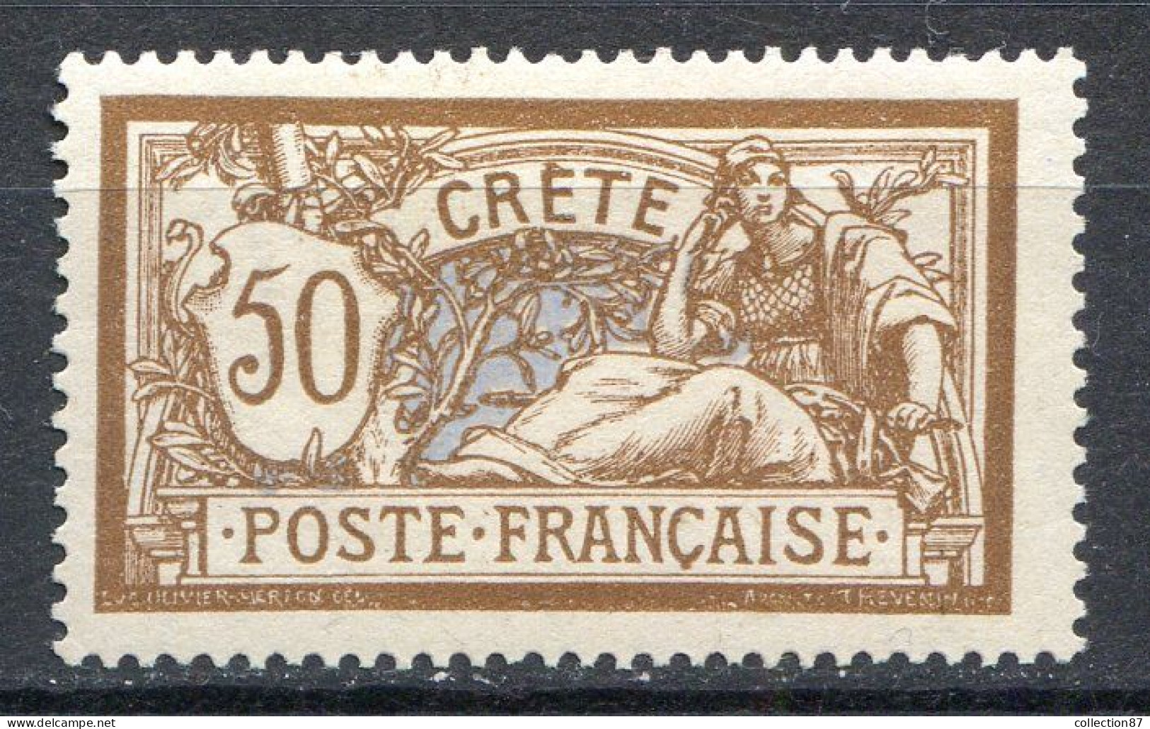 Réf 76 CL2 < -- CRETE < N° 12 * NEUF Ch. * MH -- > - Unused Stamps