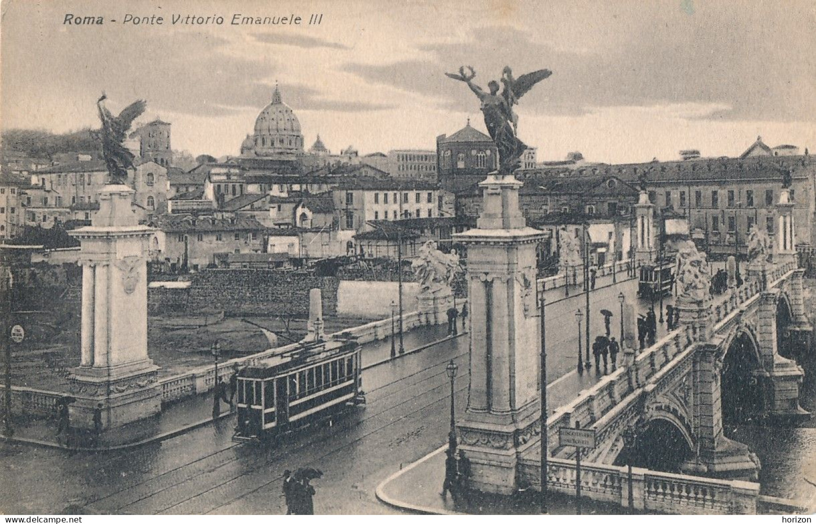 2f.165  ROMA - Ponte Vittorio Emanuele III - 1942 - Tram - Viste Panoramiche, Panorama