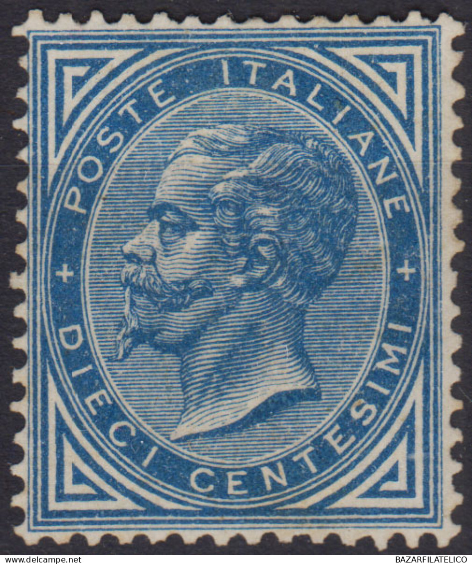 REGNO D'ITALIA 1877 10 CENTESIMI N.27 LIEVISSIMA T.L. BEN CENTRATO CERT. A.DIENA - Nuevos