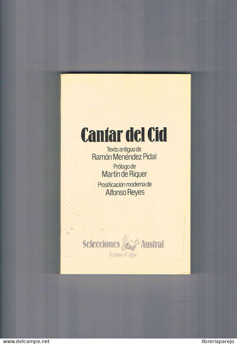 Cantar Del Cid Selecciones Austral 1985 - Otros & Sin Clasificación