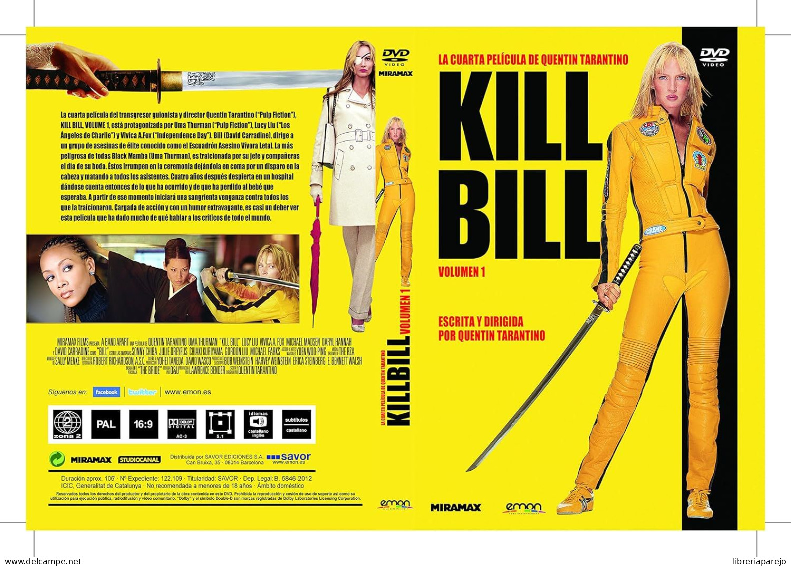 Kill Bill Quentin Tarantino Dvd Nuevo Precintado - Autres Formats