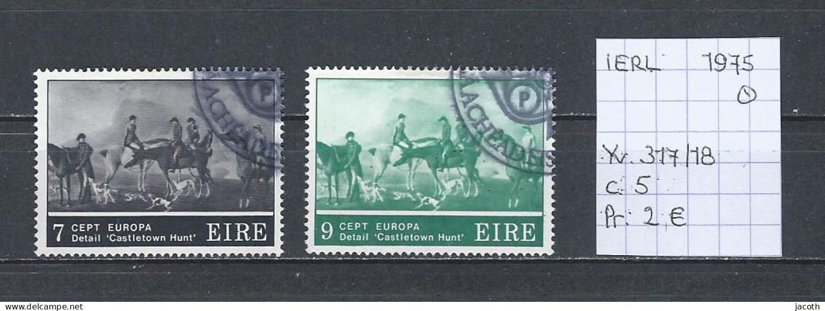 (TJ) Europa CEPT 1975 - Ierland YT 317/18 (gest./obl./used) - 1975