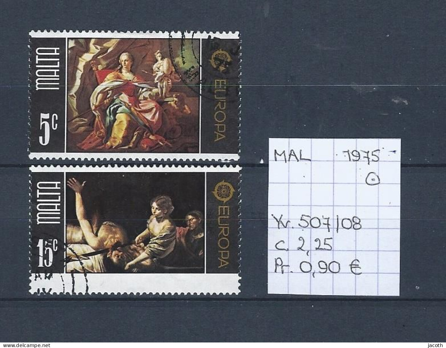 (TJ) Europa CEPT 1975 - Malta YT 507/08 (gest./obl./used) - 1975