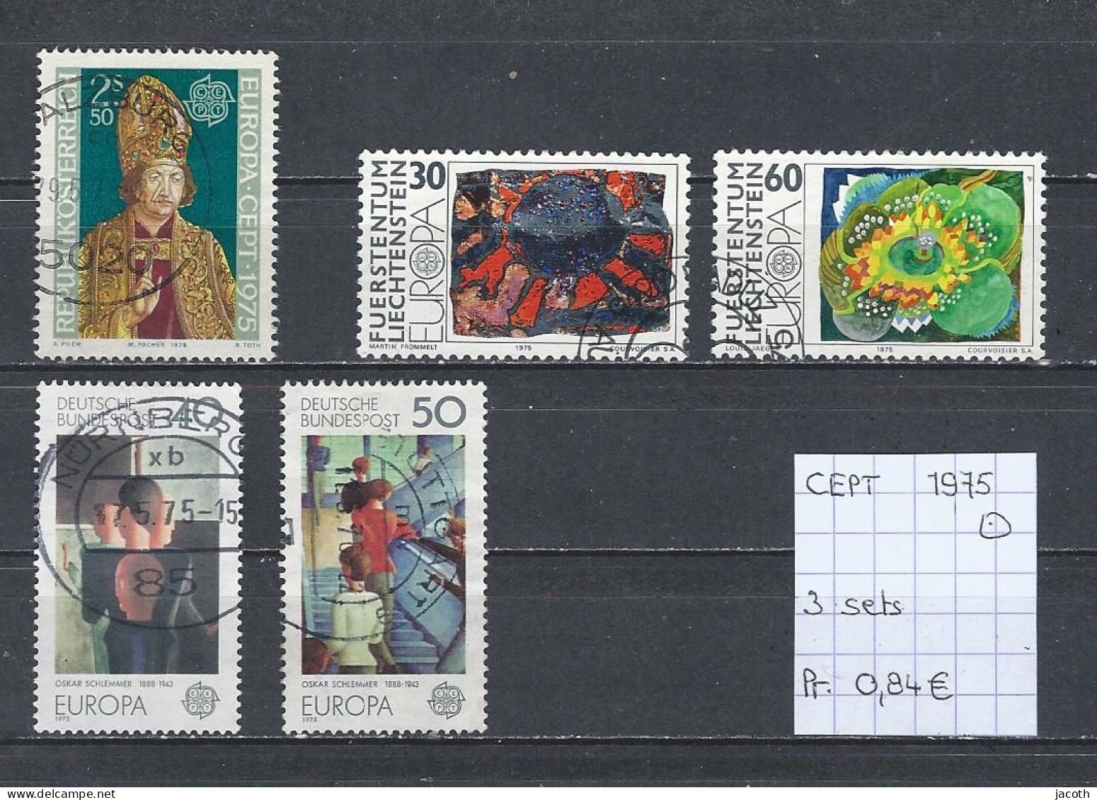 (TJ) Europa CEPT 1975 - 3 Sets (gest./obl./used) - 1975