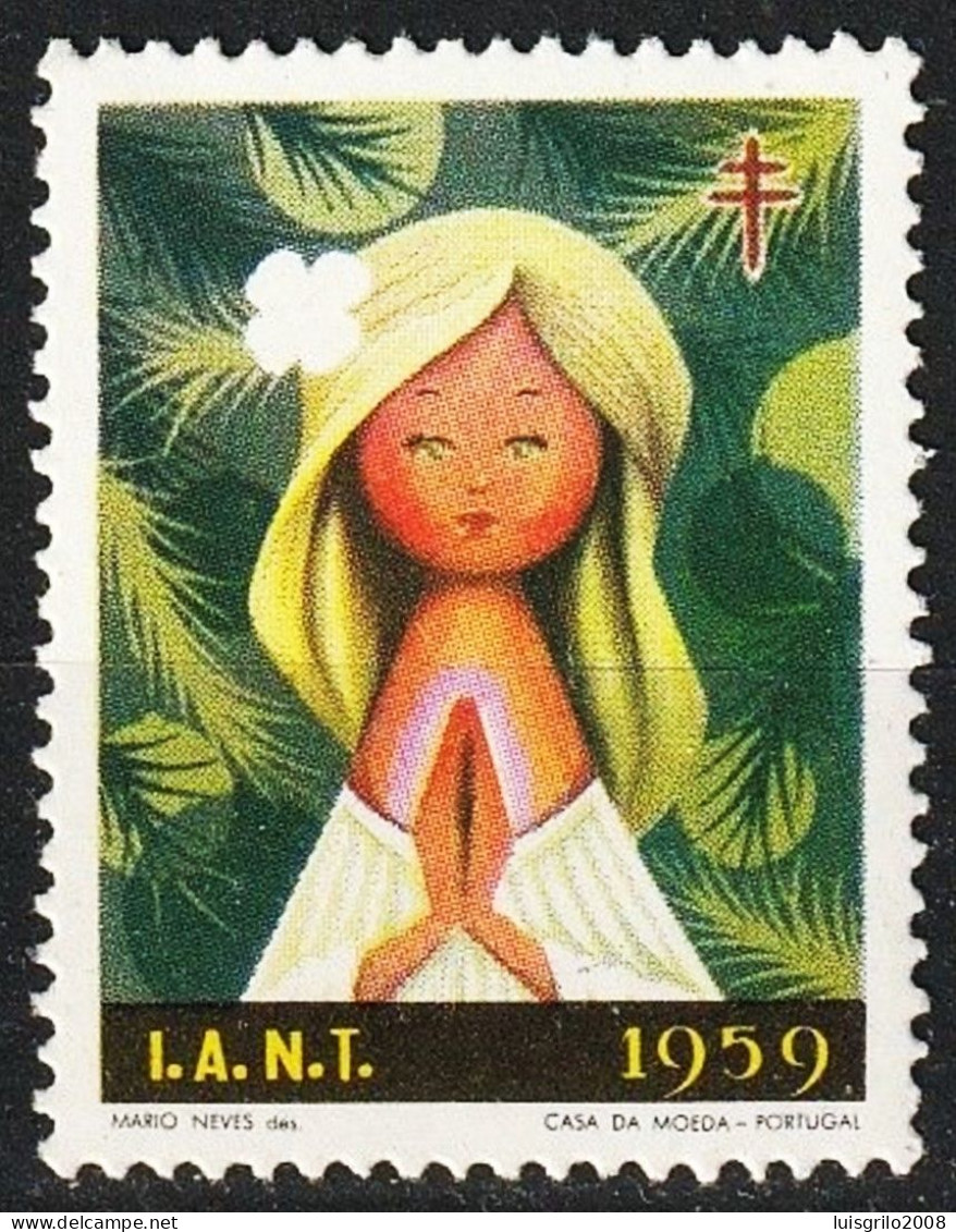 Vignette/ Vinheta, Portugal - I.A.N.T. 1959. Tuberculosos -|- MNH - No Gum - Local Post Stamps