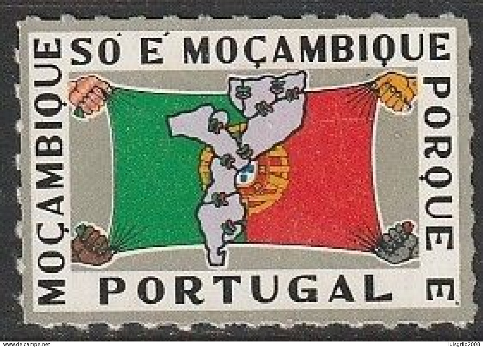 Vignette/ Vinheta, Portugal - Moçambique Só é Moçambique Porque é Portugal -|- MNH - No Gum - Lokale Uitgaven