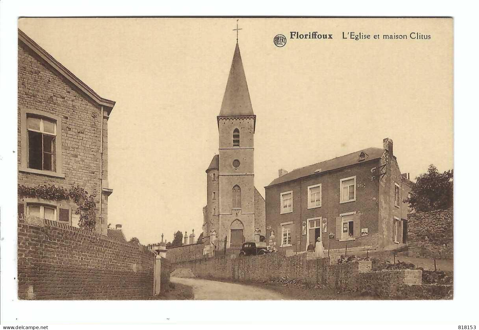 Floriffloux  L'Eglise Et Maison Clitus  1940 - Floreffe