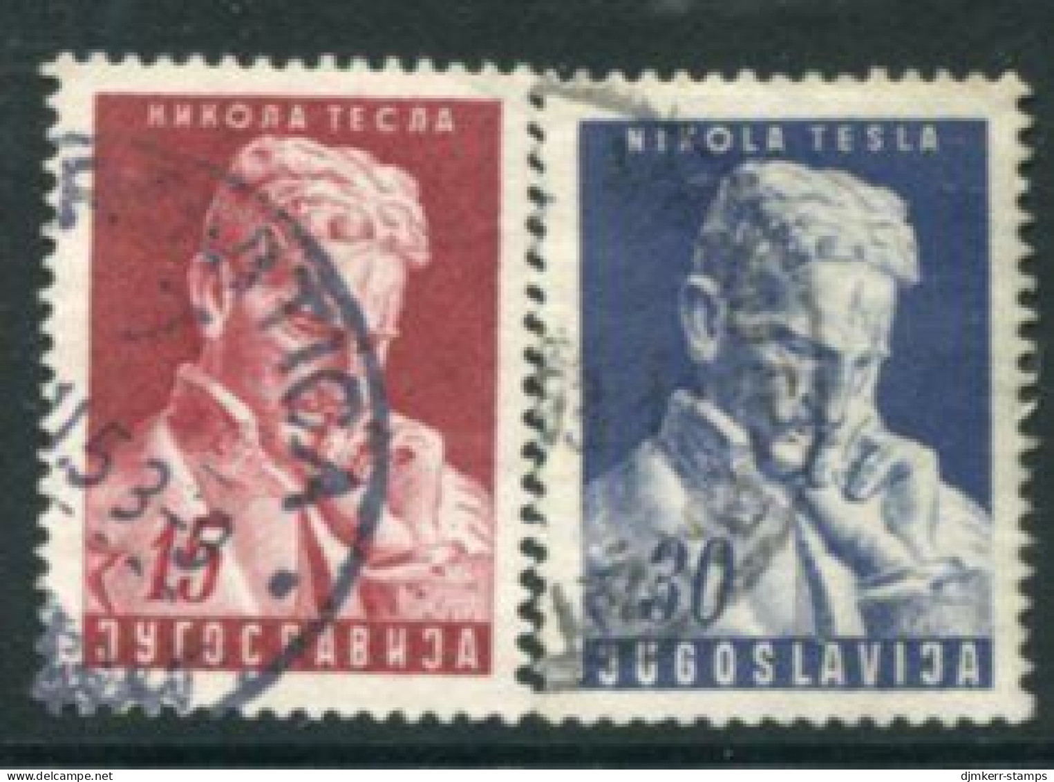 YUGOSLAVIA 1953 Nikola Tesla Used.  Michel 712-13 - Usati