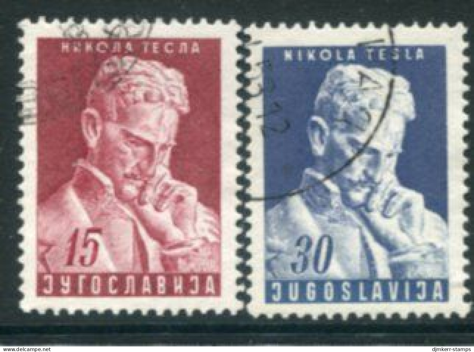 YUGOSLAVIA 1953 Nikola Tesla Used.  Michel 712-13 - Used Stamps