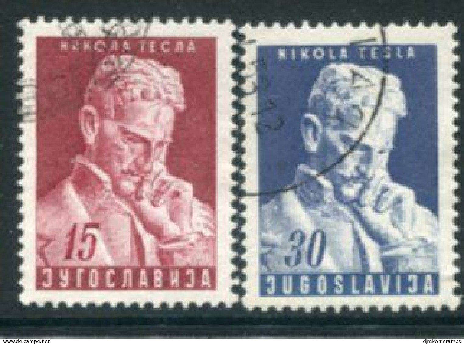 YUGOSLAVIA 1953 Nikola Tesla Used.  Michel 712-13 - Usati