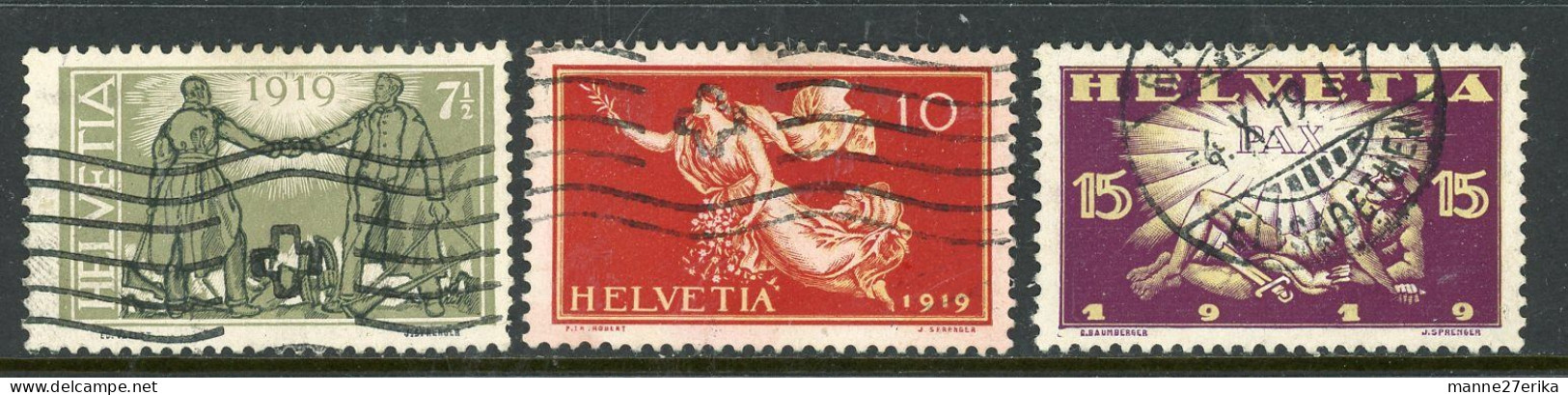 -Switzerland-1919-USED  Commemorating Peace After World War L - Oblitérés