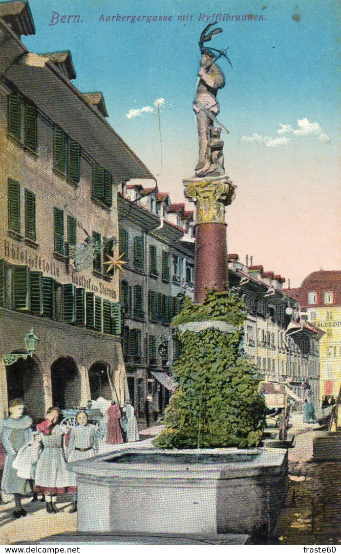 Bern / Berne - Aarbergergasse Mit Ryfflibrunnen - Aarberg