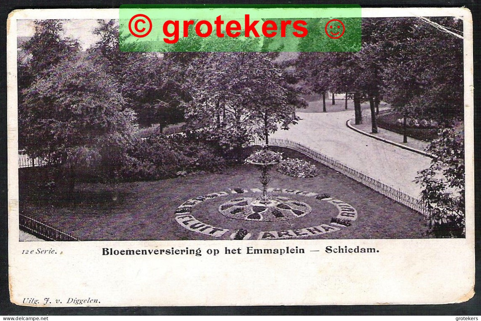 SCHIEDAM Emmaplein Bloemversiering 1907 - Schiedam