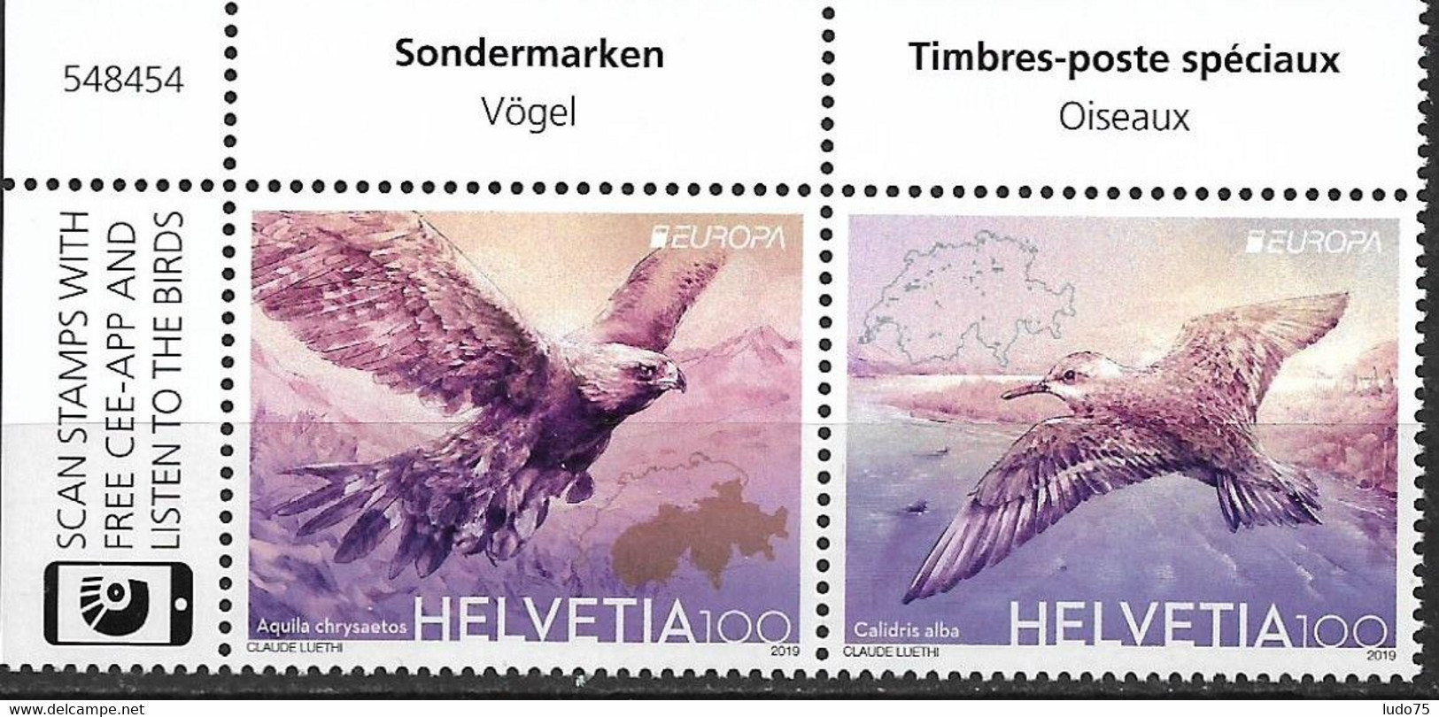 SUISSE SWITZERLAND SCHWEIZ EUROPA CEPT 2019 Serie/set, Neuf/mint/ungestemp. - 2019